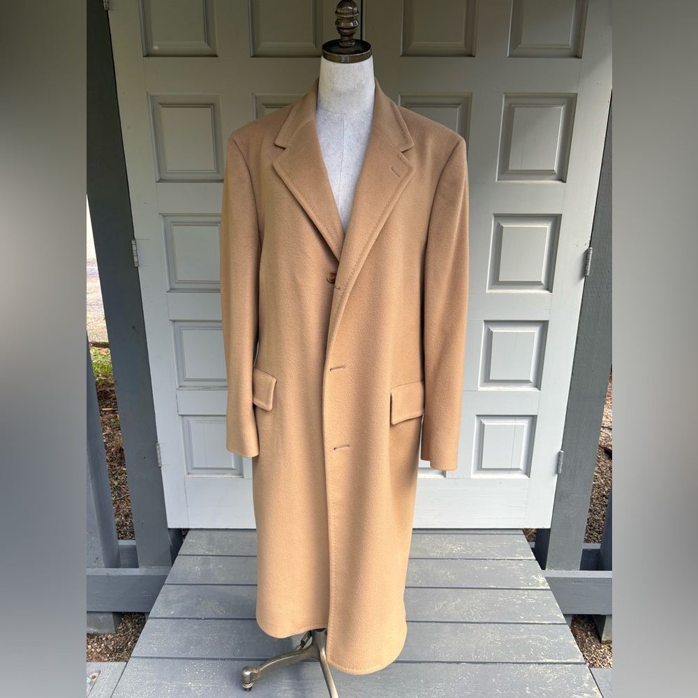 Vintage Camel Cashmere Dhalishman Single Breasted Coat from Neiman Marcus